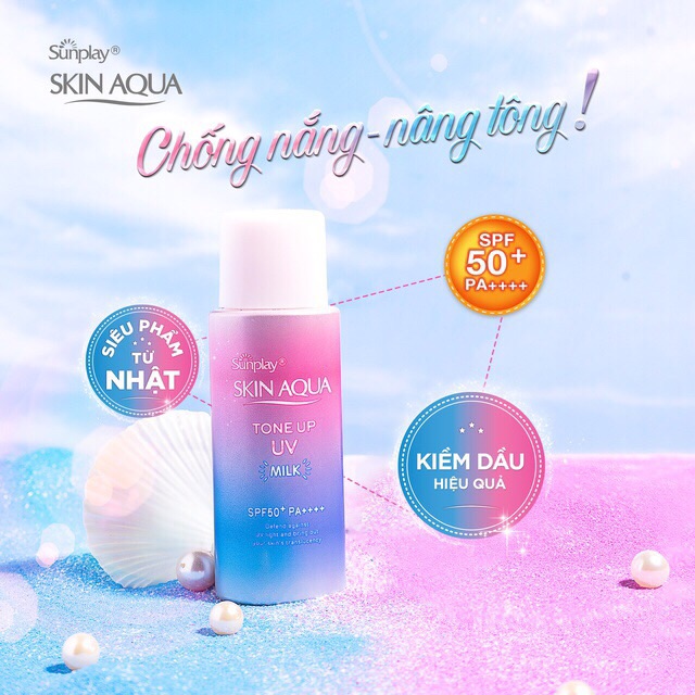 Sữa chống nắng hiệu chỉnh sắc da Sunplay Skin Aqua Tone Up UV Milk SPF50+, PA++++