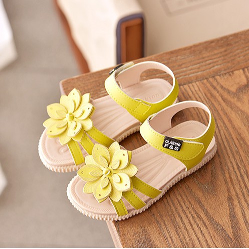 sandal bé gái size 21-36 hoa bông xếp