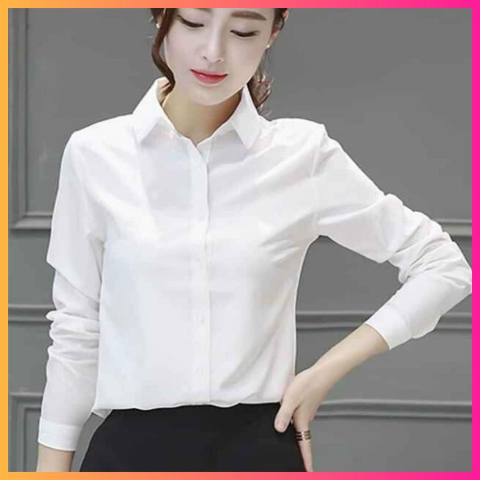 Áo Sơ Mi Nữ Dài Tay, Sơ Mi Trắng Công Sở Dáng Chiết Eo Cực Đẹp, Chất Vải Kate Mềm Đẹp Form Chuẩn Moon.My | BigBuy360 - bigbuy360.vn