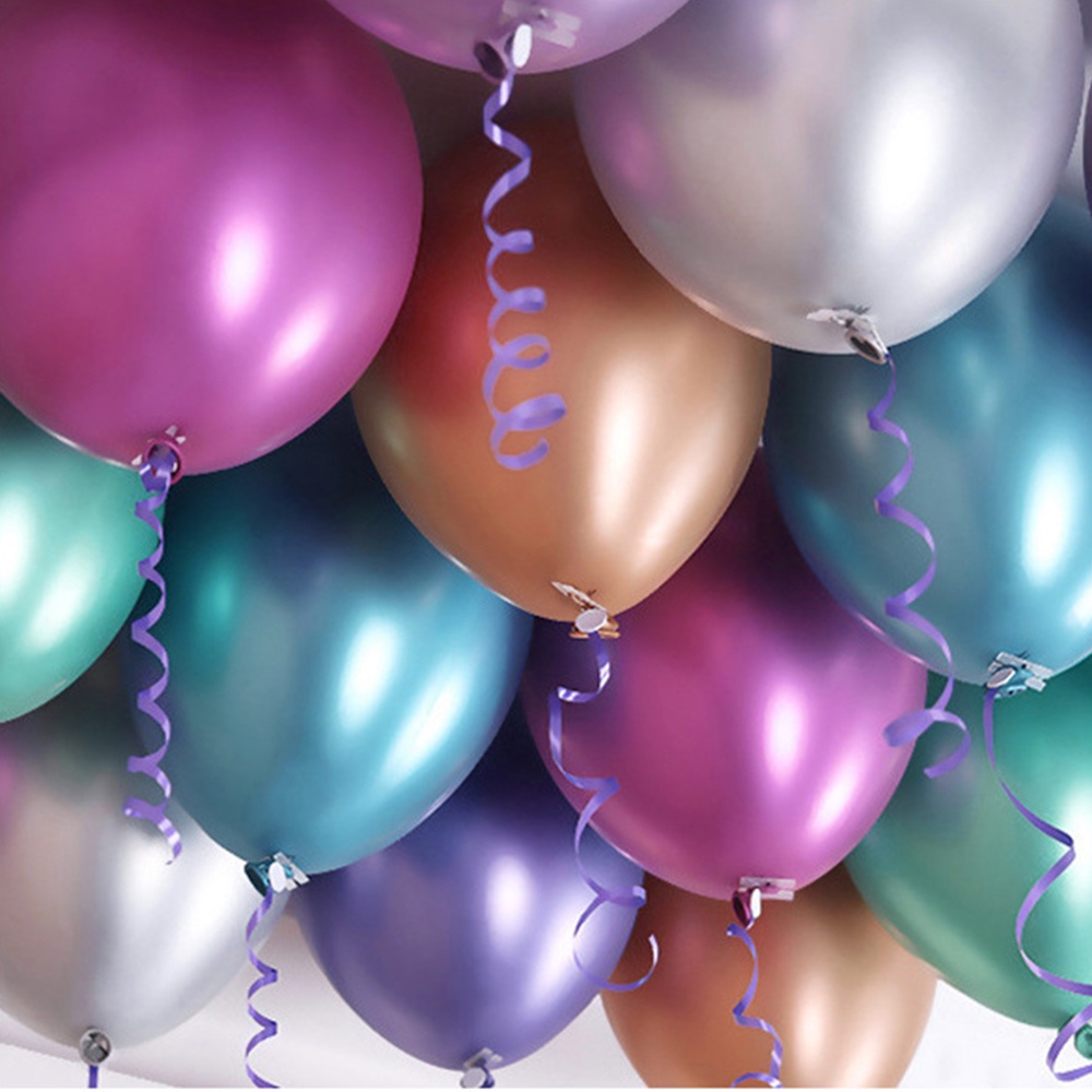 Bong Bóng Trang Trí Tiệc Sinh Nhật Bằng Kim Loại Mạ Crom 5 Inch 10/20 Inch