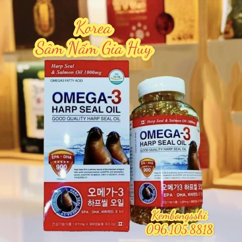 [HÀNG DATE MỚI] Dầu cá hải cẩu 3 mega bổ sung DHA, Hộp Đỏ 300 Viên