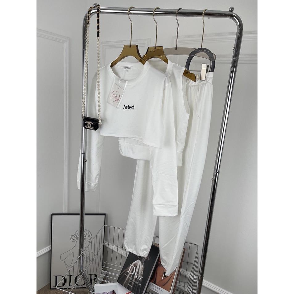 [ 𝐅𝐑𝐄𝐄 𝐒𝐇𝐈𝐏 ] SÉT 3 MÓN THỂ THAO THÊU CHỮ CROPTOP QUẦN BOOM