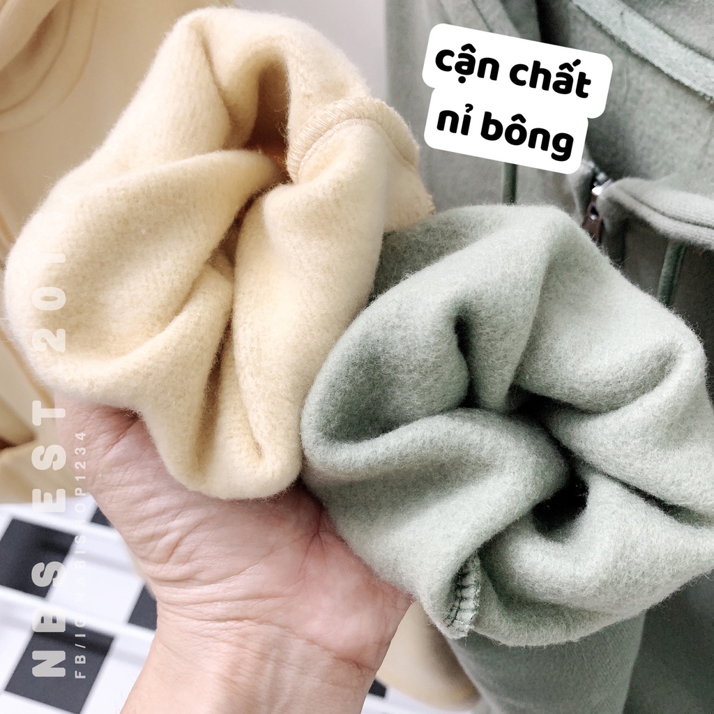 Áo Khoác Hoodie Zip Tay Phồng Trơn - Nabishop1234 Mã AK015 ( ẢNH THẬT)