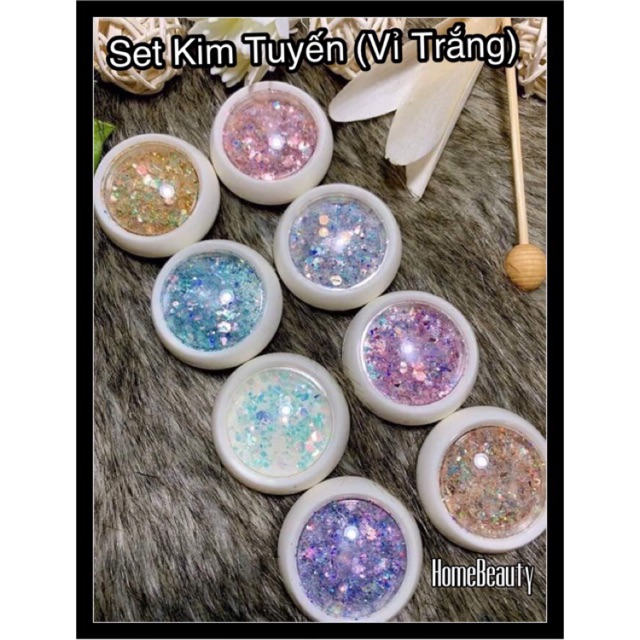 Set Kim Tuyến (8 hủ màu trắng)