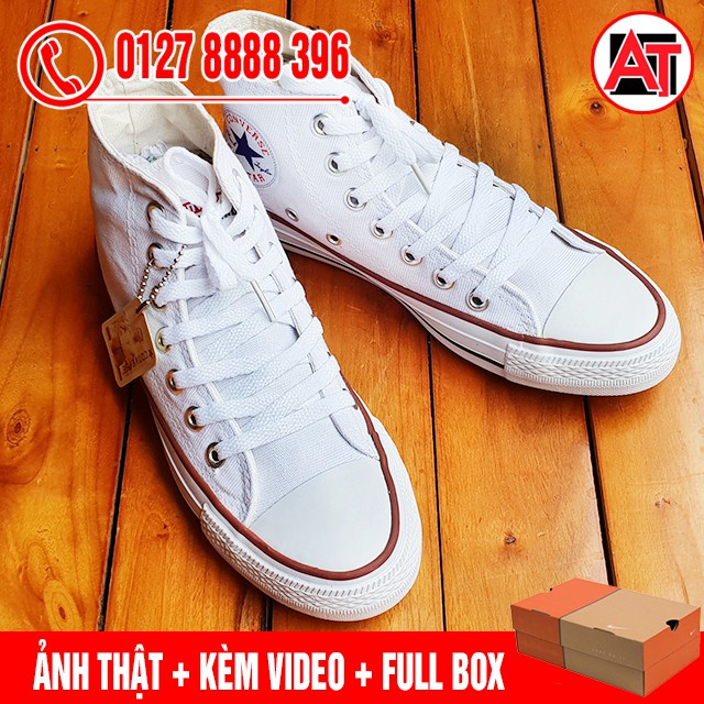 [KÈM HỘP HÃNG] Giày Thể Thao CV Classic Trắng Cổ Cao Nam Nữ