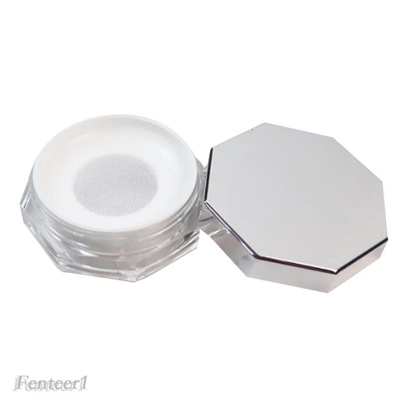 Hộp Nhựa Đựng Phấn Khoáng Trang Điểm Kèm Bông Phấn DIY Fenteer1