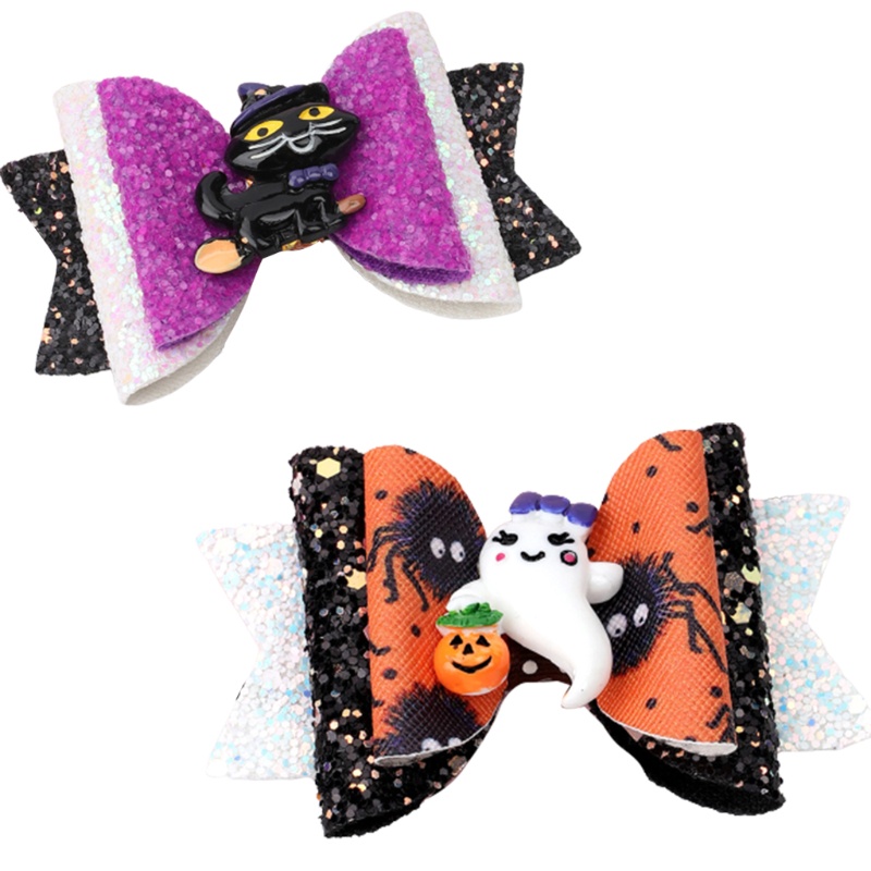 Kẹp Tóc Đính Kim Tuyến Lấp Lánh Hóa Trang Halloween