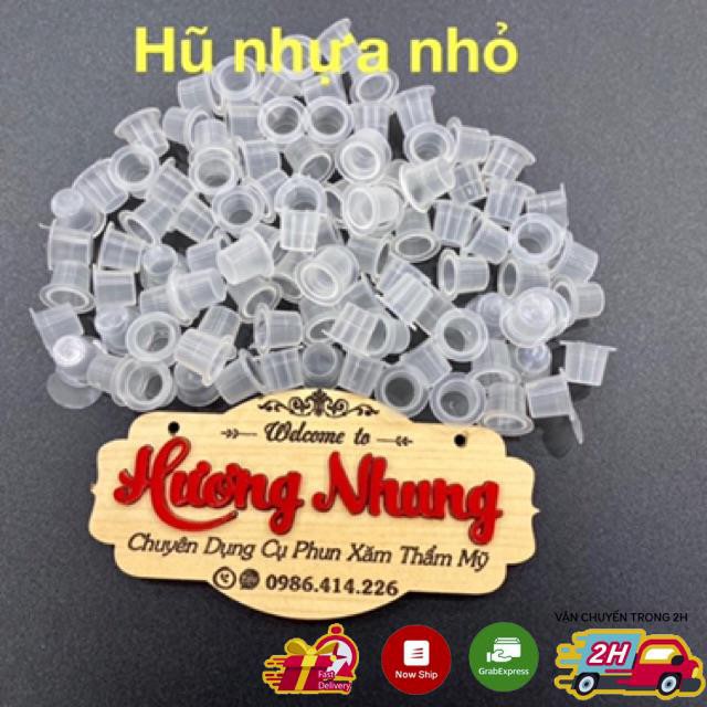 Hũ Nhựa, Hũ Silicon Đựng Mực Phun Xăm ( gói 100c)