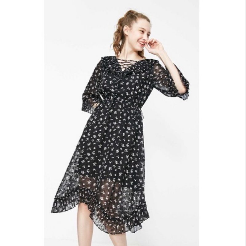 SALE váy voan hoa bánh bèo Vero Moda