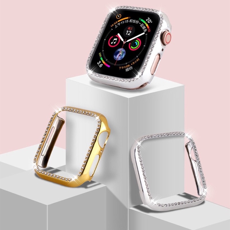 [FULL BOX] Ốp Viền Đính Đá cho Apple Watch series 7/6/5/4/3/2/1