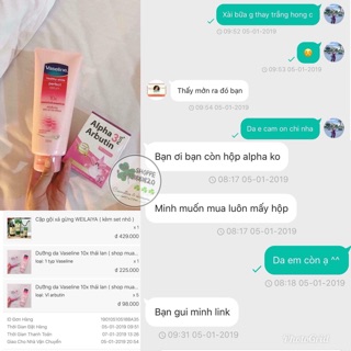 [authentic nội địa] Dưỡng trắng da vaseline thái lan