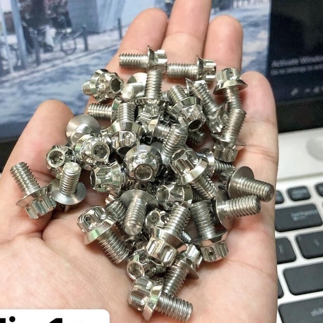 Ốc salaya 6x10 TBT v1 v2 lắp carte ốp pô che sên wave dream inox 304 bảo hành trọn đời