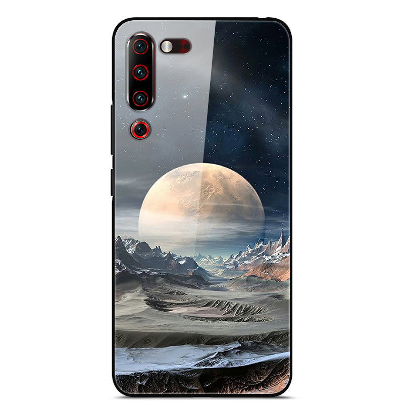 Suitable for Lenovo Z6PRO glass painted tide mobile phone case Lenovo Z6 blue silicone cover