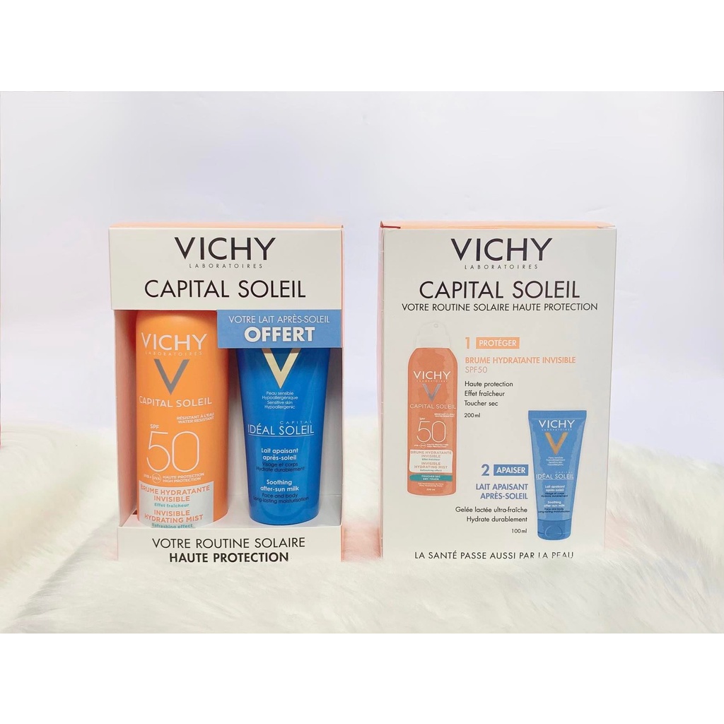 Set Kem chống nắng Vichy Brume 200ml kèm quà