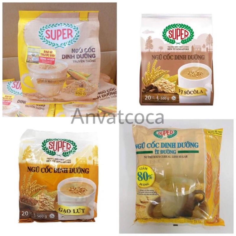 (4 Loại) NGŨ CỐC DINH DƯỠNG SUPER SINGAPORE