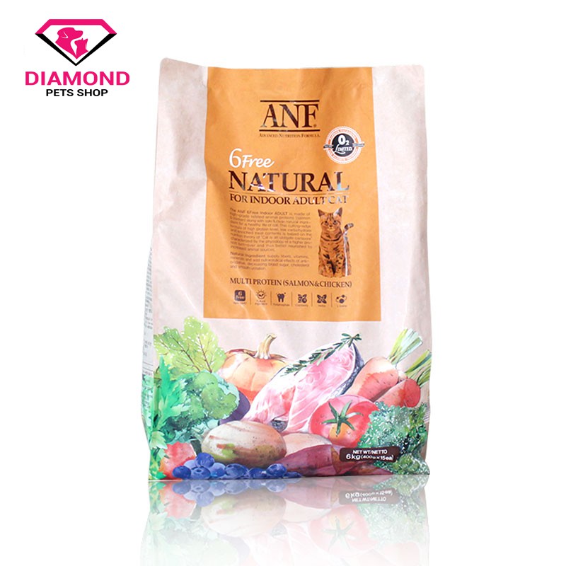 (6kg) THỨC ĂN CHO MÈO TRƯỞNG THÀNH ANF 6 FREE INDOOR ADULT
