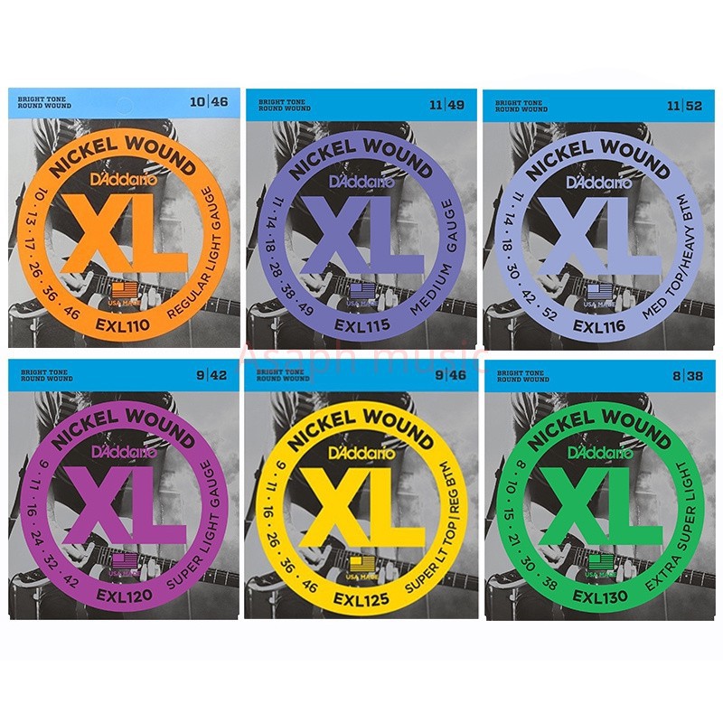 Dây đàn D'ADDARIO EXL110 thời trang thay thế chuyên dụng cho Guitar điện