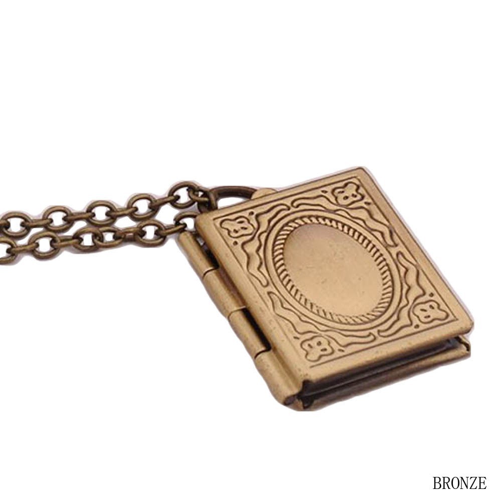 Dây chuyền mặt cuốn sách có thể lồng hình ảnh sáng tạo