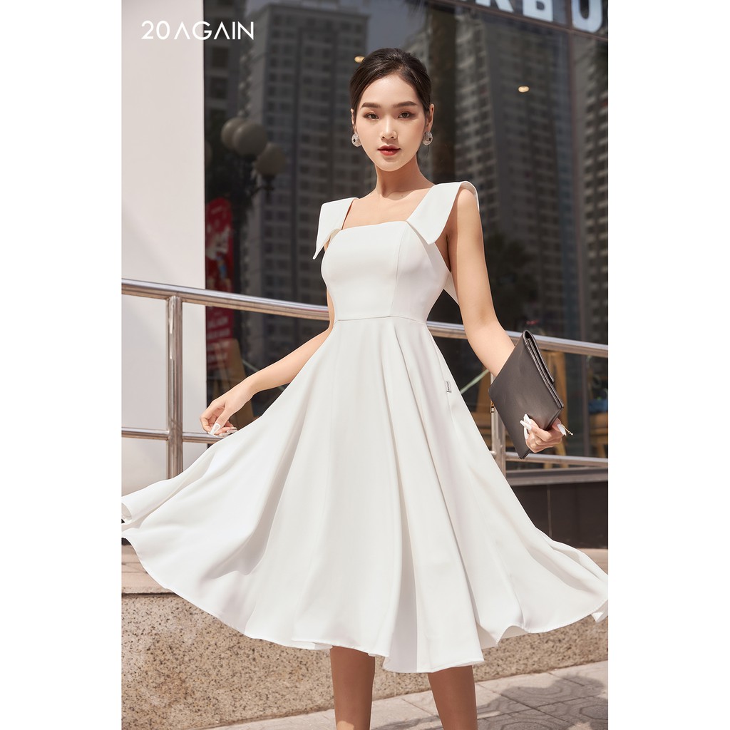 Đầm Dài Cổ Vuông 20AGAIN DDA0305 | BigBuy360 - bigbuy360.vn