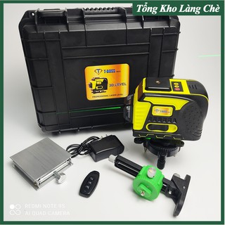 Máy Cân Mực Bắn Cốt Laser 12 Tia Xanh T-Boss Có Điều Khiển Từ Xa - Máy Cân Bằng Laser Tặng Kèm Chân Đế 1m2