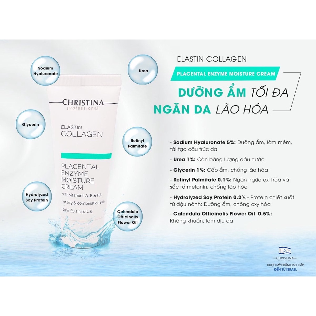 Kem dưỡng Elastin Collagen Christina 60ml