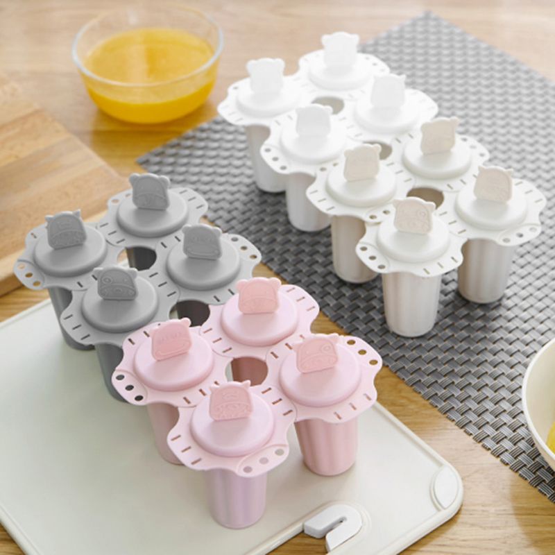 Khuôn Làm Kem Que Hình Động Vật Dễ Thương