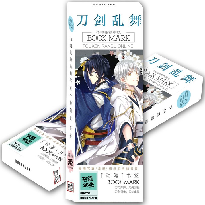 Bookmark Touken Ranbu hộp ảnh tập ảnh đánh dấu sách 36 tấm ẢNH anime chibi dễ thương