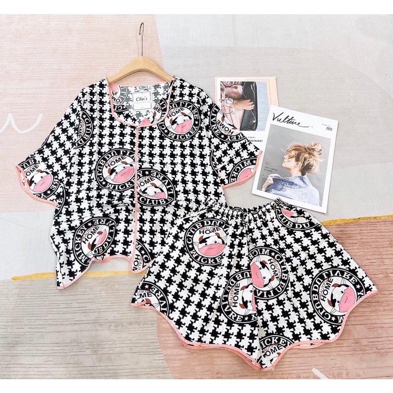 SET đồ bộ đùi viền sóng bèo - 22.Lystore