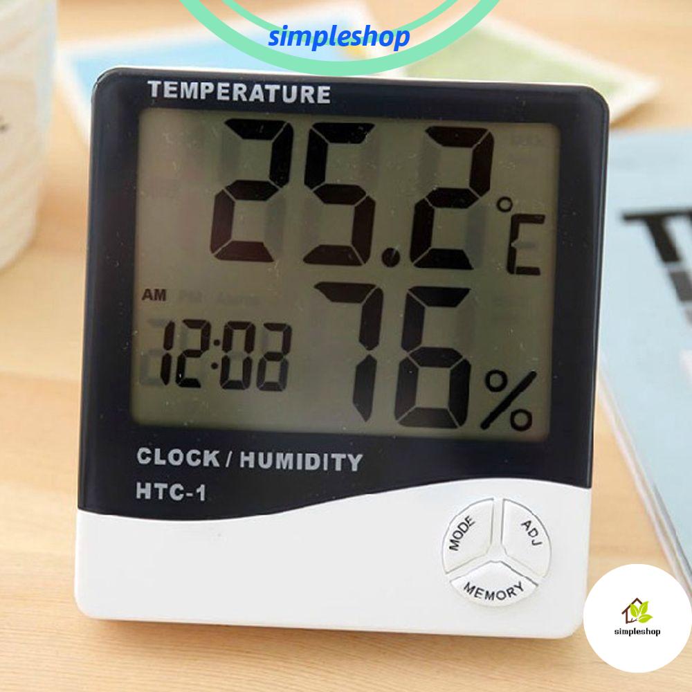 Máy đo độ ẩm nhiệt kế điện tử LCD đa năng trong nhà
