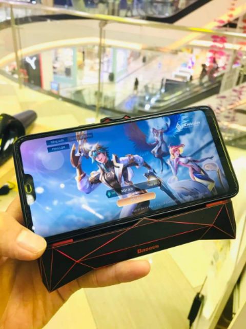 Tay cầm chơi game cho điện thoại Baseus kiêm đế tản nhiệt, Pin dự phòng 2000mAh - Hàng chính Baseus