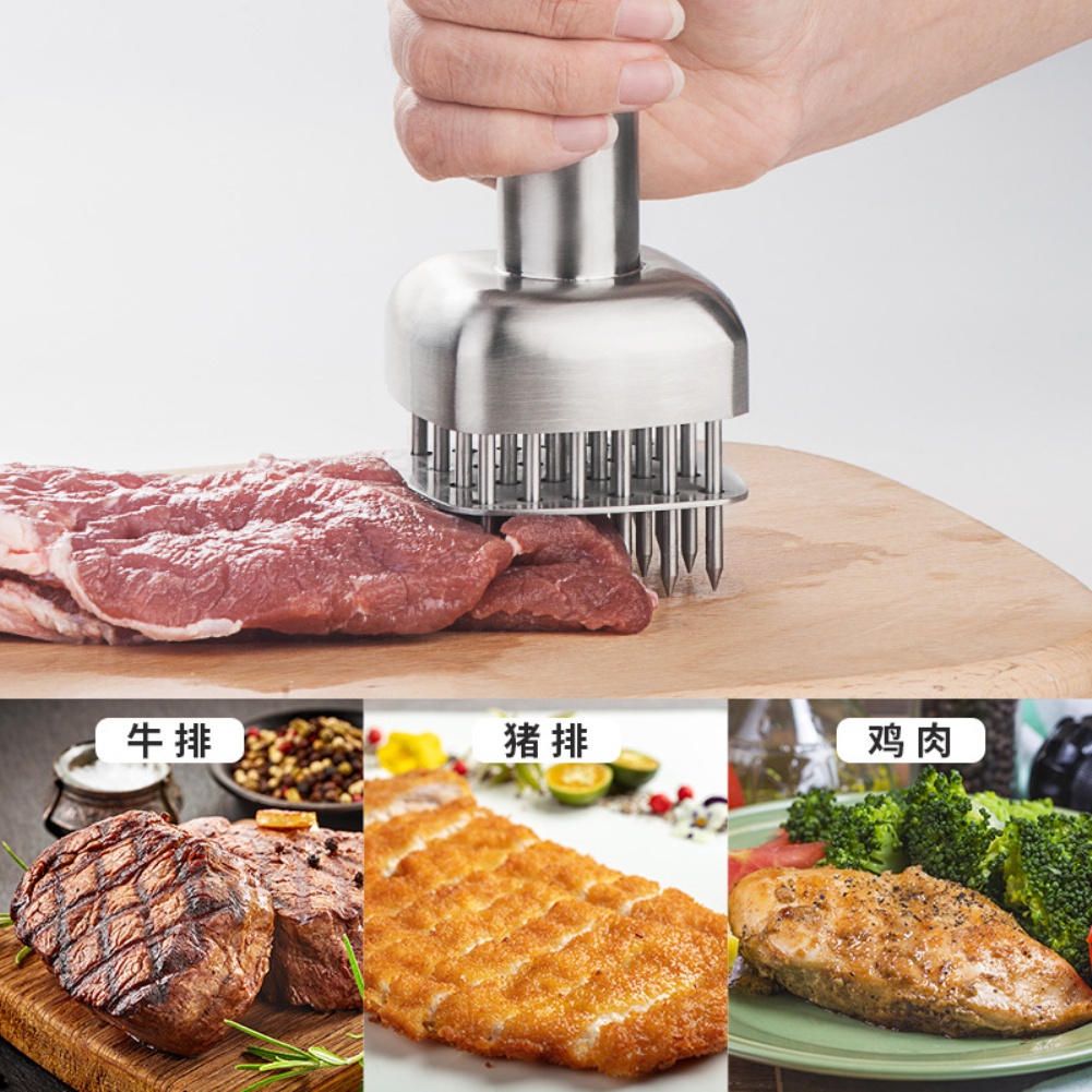 Dụng Cụ Làm Mềm Thịt Meat Tenderizer Kim 304 Thép Không Gỉ Rời Thịt Kim Bò Bít Tết Kim Dịu Dàng Thịt Kim Búa Thịt Hiện Vật Thịt Lỗ châm Thiết Bị Waitime