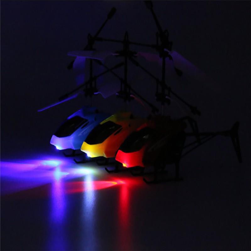 Máy bay trực thăng mini điều khiển cảm ứng bằng tay có đèn LED -dc2902