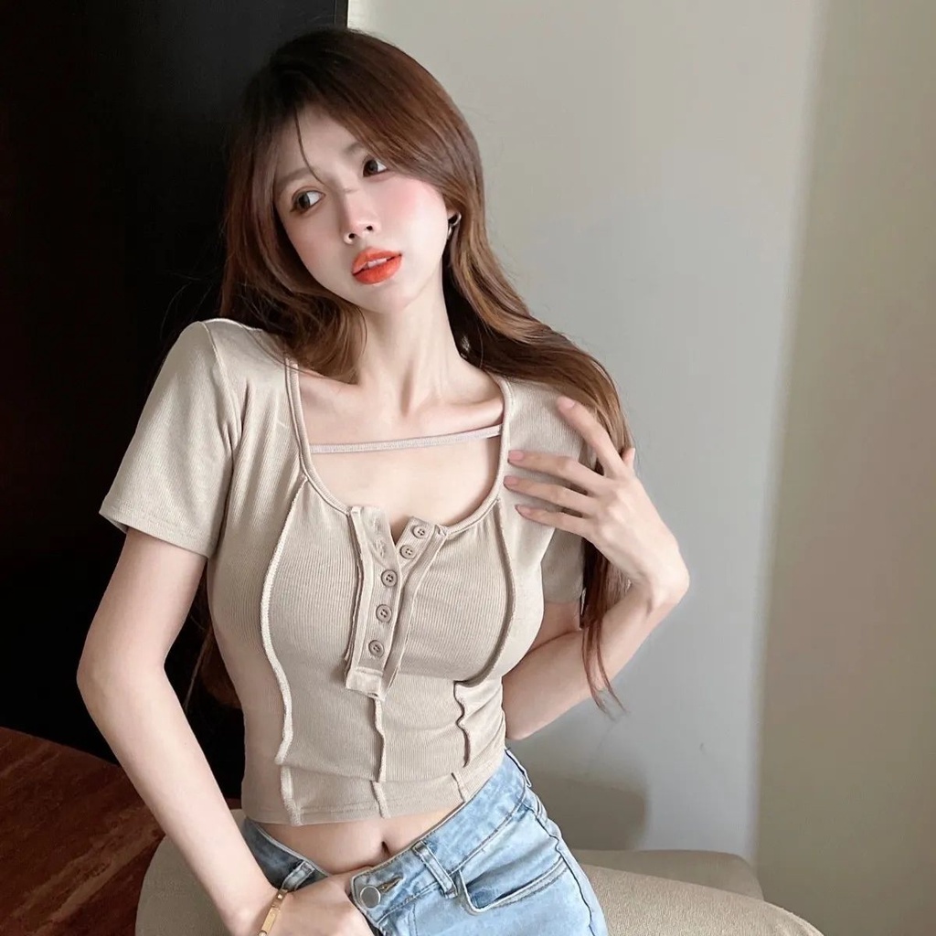 JSC Áo Thun Nữ Dài Tay Dáng Ôm Thời Trang Mới