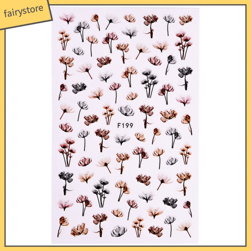 [Hàng mới về] Hình dán móng tay họa tiết hoa