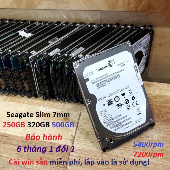 Ổ cứng laptop Seagate 7mm 7200 500GB 320GB 250GB HDD slim 500gb thin hdd seagate 500gb