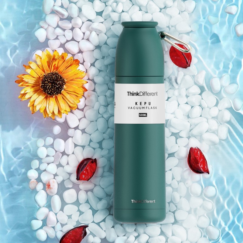 Bình giữ nhiệt Think Different dung tích 500ml có kèm nắp cốc tiện lợi inox304 giữ nhiệt 18h