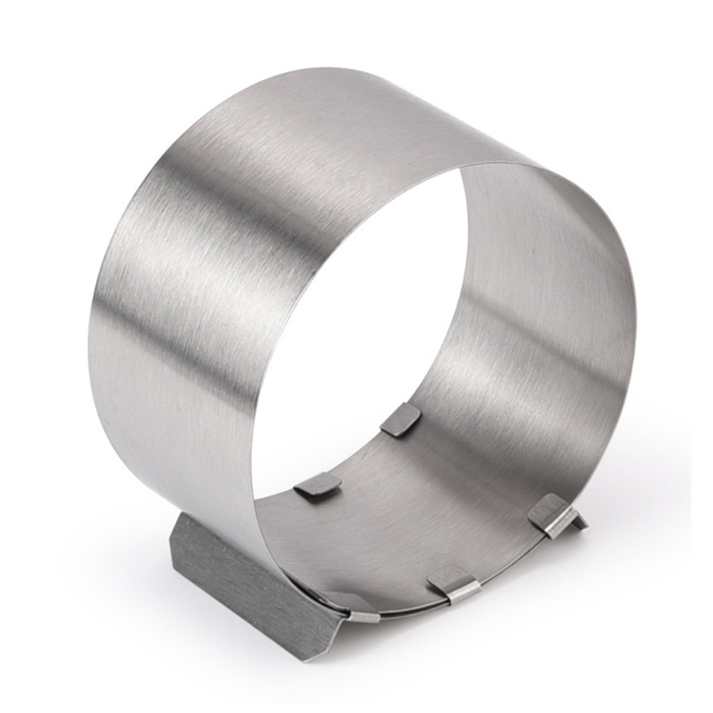 QQ Khuôn Làm Bánh Mousse Hình Tròn Bằng Thép Điều Chỉnh Được Tiện Lợi