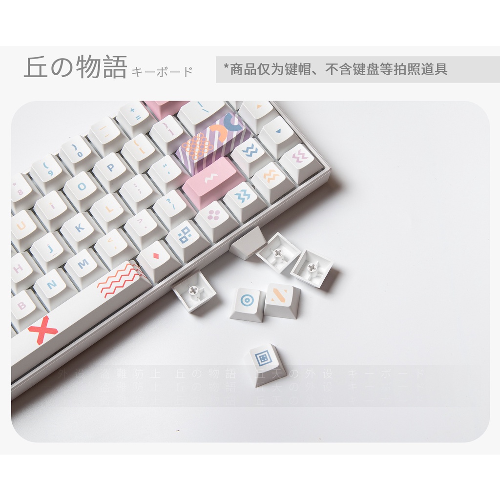 GMK Memphis keycaps, 126 phím keycaps Cherry Profile DYE-SUB Cá nhân hóa GMK Keycaps cho bàn phím cơ