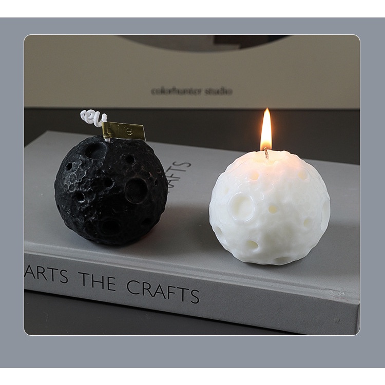 Nến sáp thơm tiểu hành tinh hình mặt trăng nghệ thuật sáng tạo