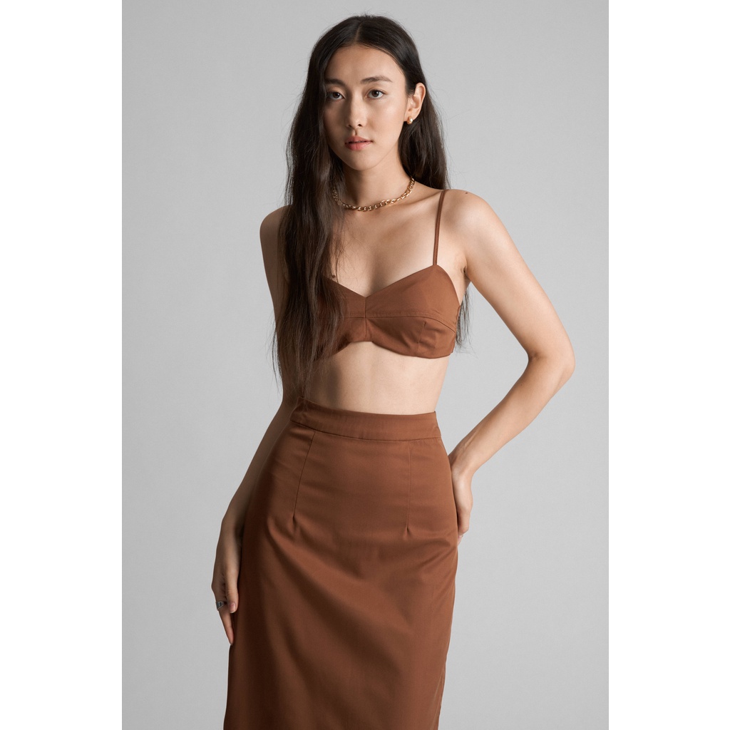 Áo bra croptop hai dây KHÂU BY CQ Jonquille