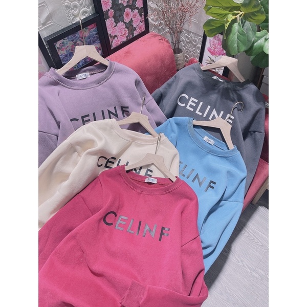 Áo nỉ hoodies cổ tròn in chữ