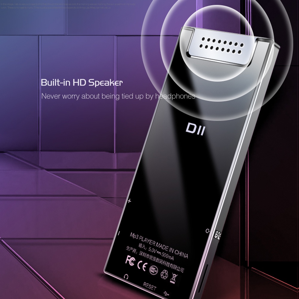 Máy Nghe Nhạc MP3 FAAEAL RUIZU D11 Kết Nối Bluetooth 8GB Âm Thanh HiFi Có Loa Tích Hợp Đài FM Hỗ Trợ Thẻ Nhớ TF