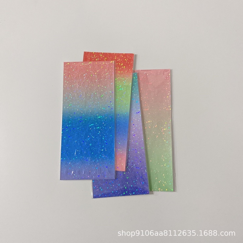 Set 2 Tấm Sticker Hình dán Hoa/butterfly lấp Lánh 2 lớp cắt trang trí Toploader