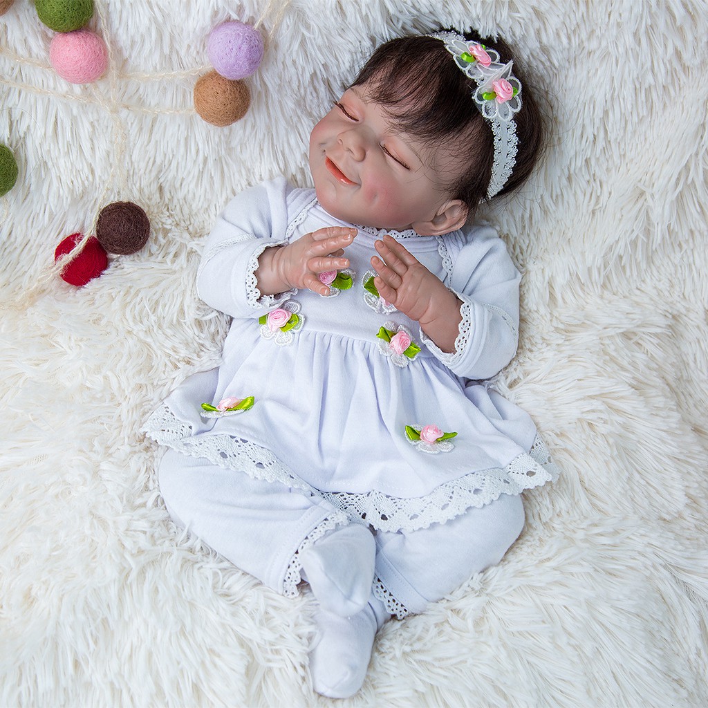 Búp Bê Tái Sinh Em Bé Ngủ  KEIUMI Thân Gòn 50 cm- Baby Silicone Reborn Handmade Dolls 20 inch