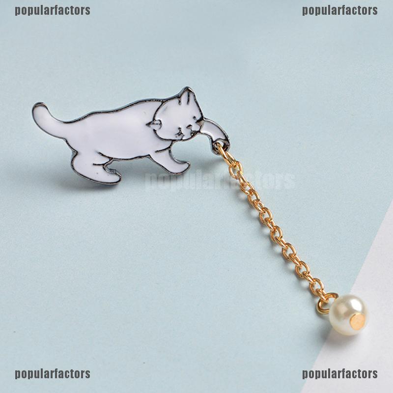 Áo Sơ Mi Hình Mèo Đính Ngọc Trai Thời Trang