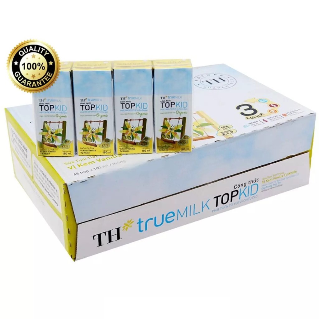 Thùng sữa TH Topkid Organic 180ml
