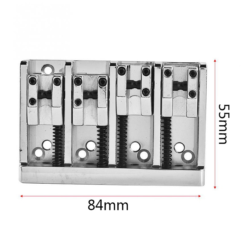 84mm Metal Electric Bridge Fixed For 4 String Bass Guitar Parts Accessories