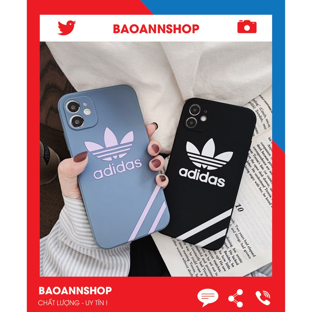 Ốp Lưng IPhone - Ốp iphone Dẻo logo ADIDAS Chống Bẩn độ Ip12 Full mã 7plus/8plus/x/xs/11/12/pro/plus/promax - BAOANNSHOP