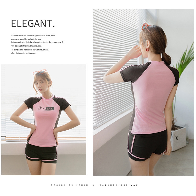 Set Đồ Bơi Ngắn Tay Thể Thao 2020 Cho Nữ | BigBuy360 - bigbuy360.vn