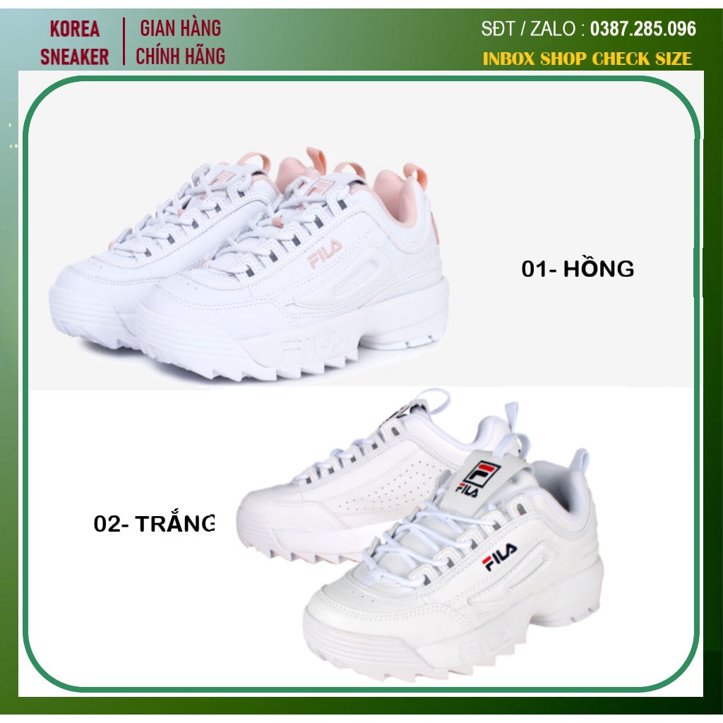 Giày Thể Thao Fila Disruptor 2  Hàn Quốc- Snecker Chính Hãng 100%